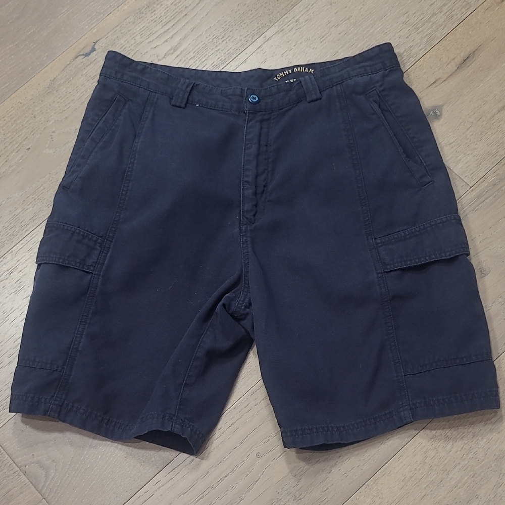 Tommy Bahama Shorts Men's sz 34 Black Relax Twill Cargo Shorts